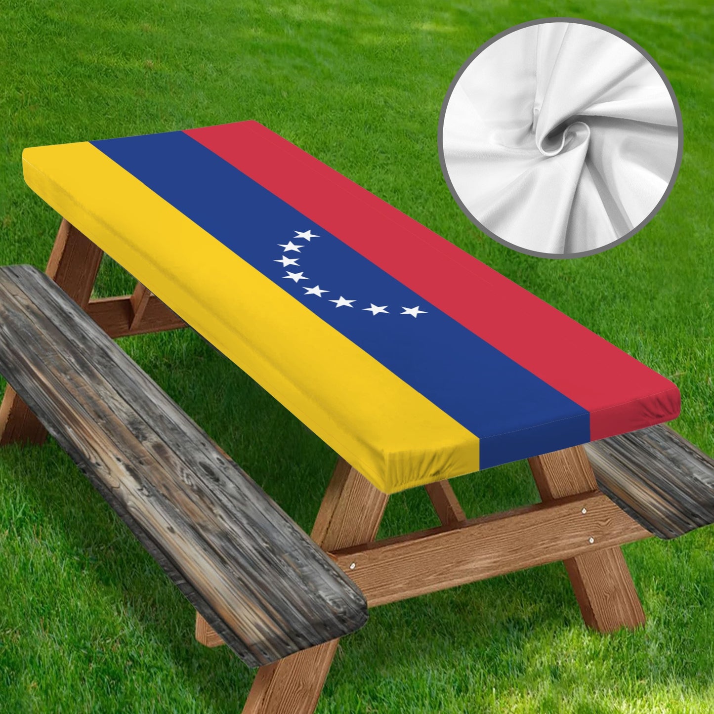 Venezuela Flag Picnic Table Cover (72" x 30") (Made in the USA)