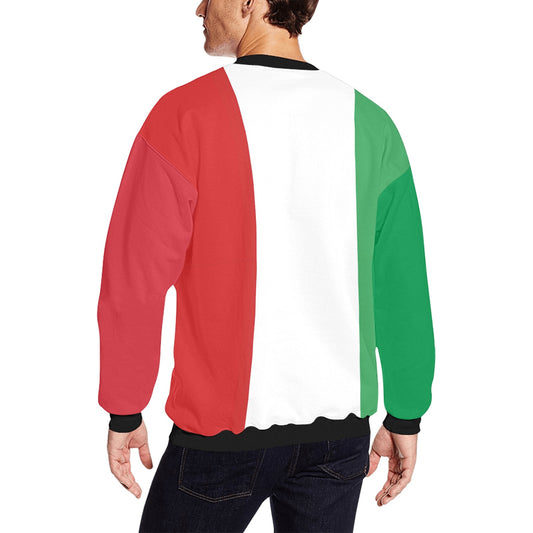 Mexico Flag Inspired Men’s Fuzzy Sweatshirt Made in USA