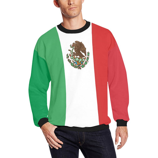 Mexico Flag Inspired Men’s Fuzzy Sweatshirt Made in USA