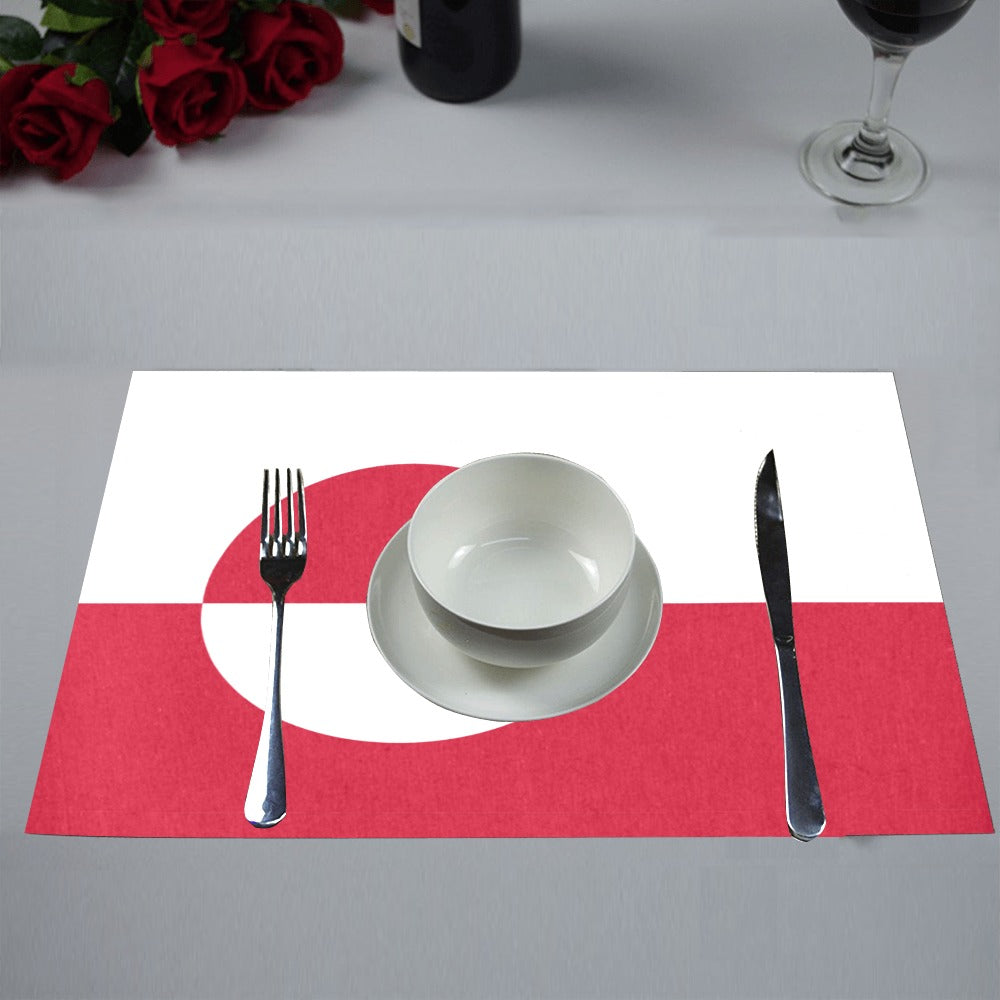 Greenland Flag Placemats 12" x 18" (Set of 6)