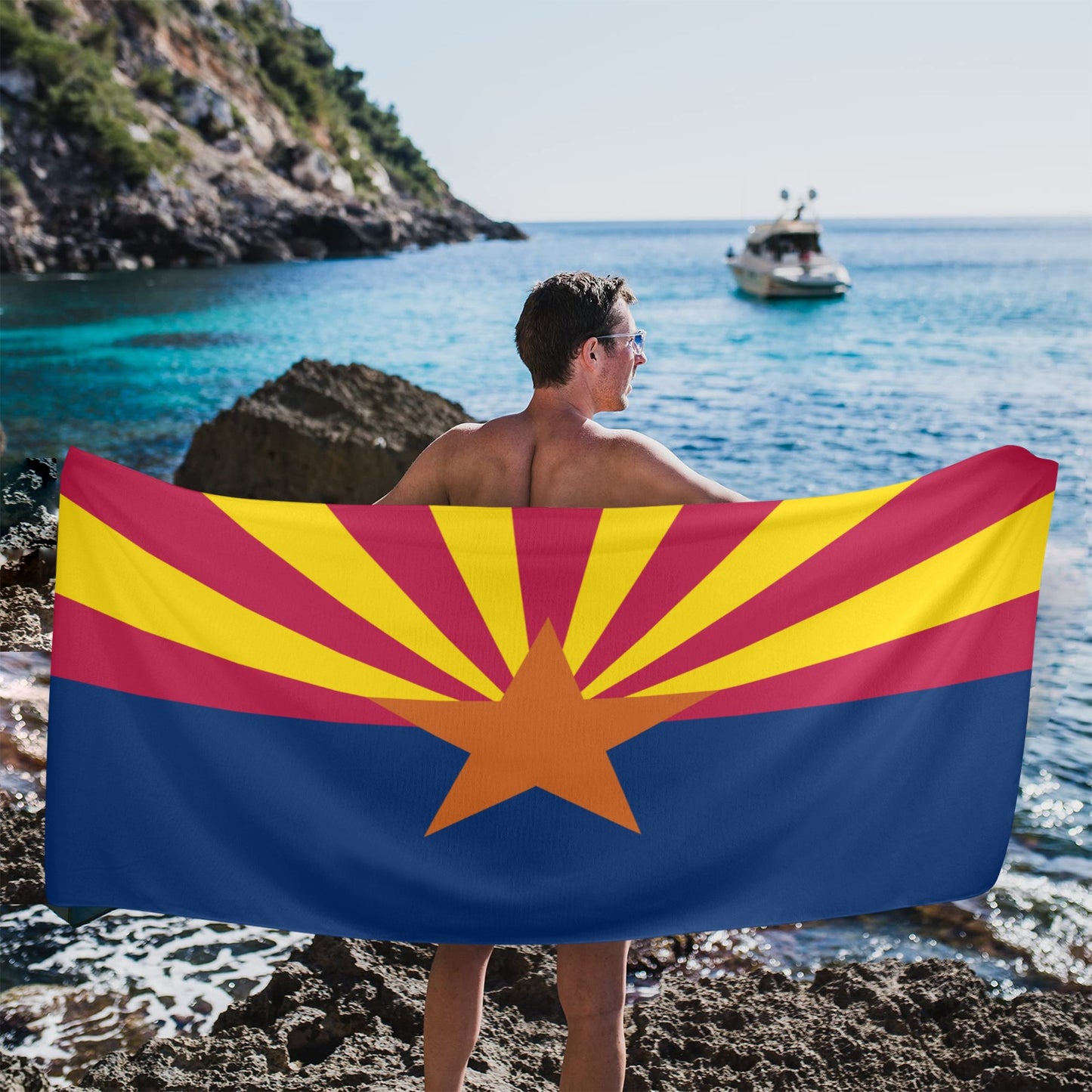 Arizona Flag Beach Towel 31"x71" (Made in USA)