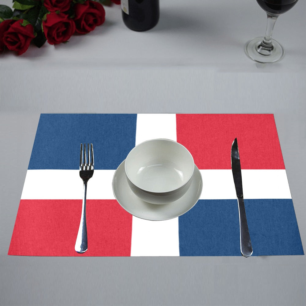 Dominican Republic Flag Placemats 12" x 18" (Set of 6)