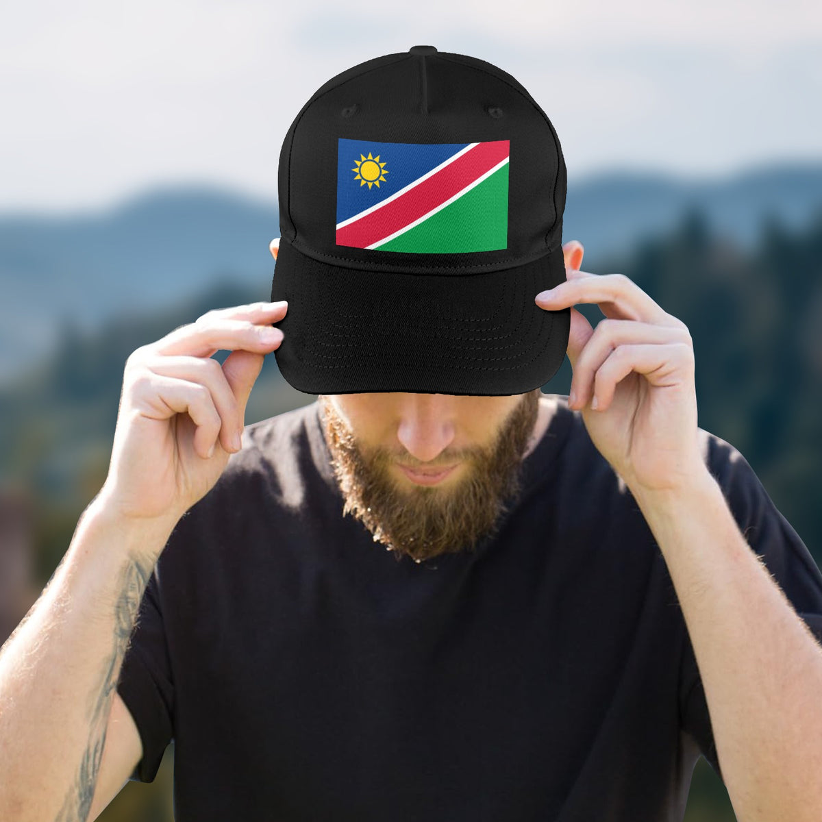 Namibia Flag Inspired Baseball Cap | Printed in the USA