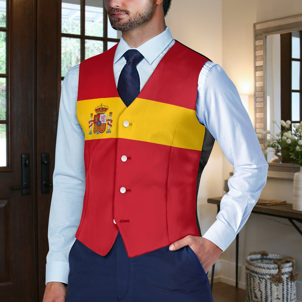 Spain Flag Suit vest jacket