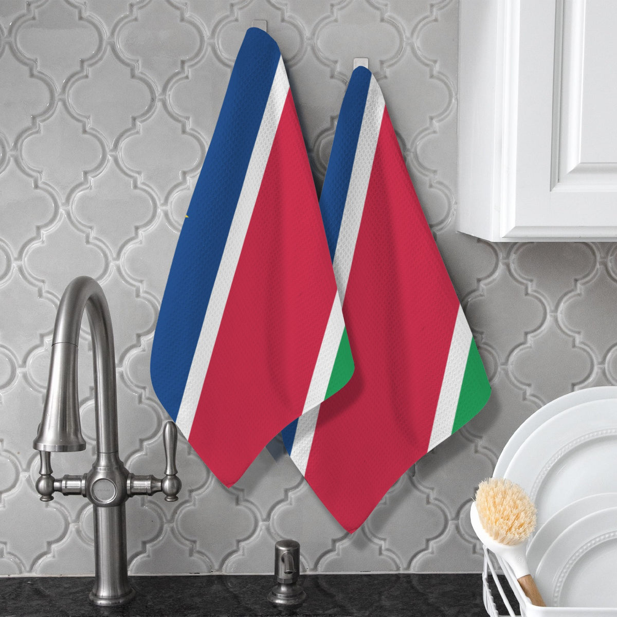 Namibia Flag Inspired Kitchen Towel 40X60cm (Pack of 2) | Printed In the USA