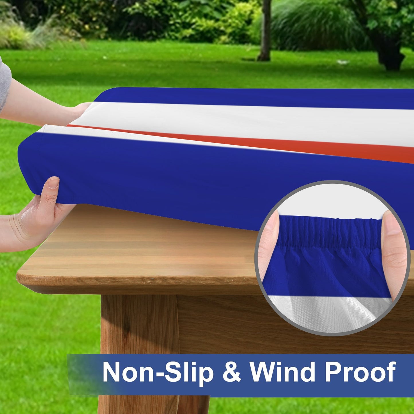 Costa Rica Flag Picnic Table Cover (72" x 30") (Made in the USA)