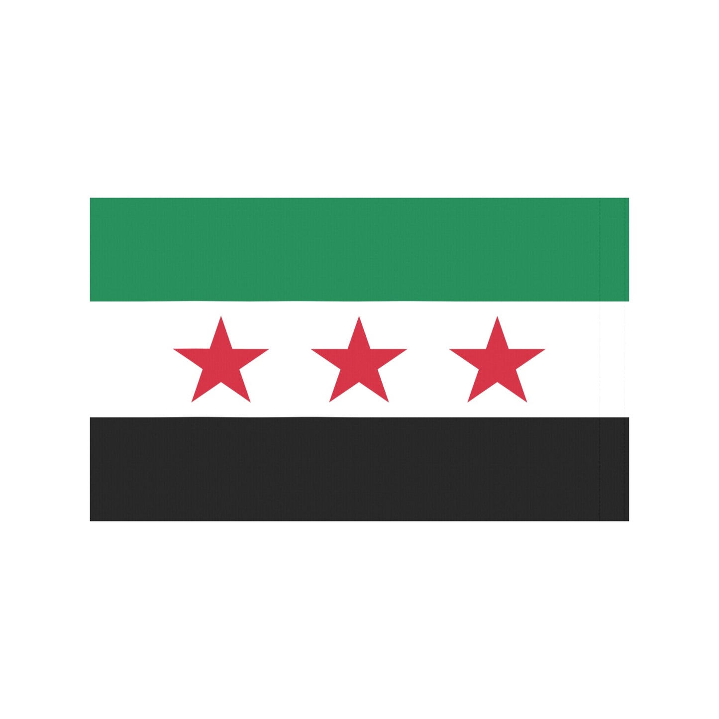 Luv My Flag's design with green, white, black stripes.