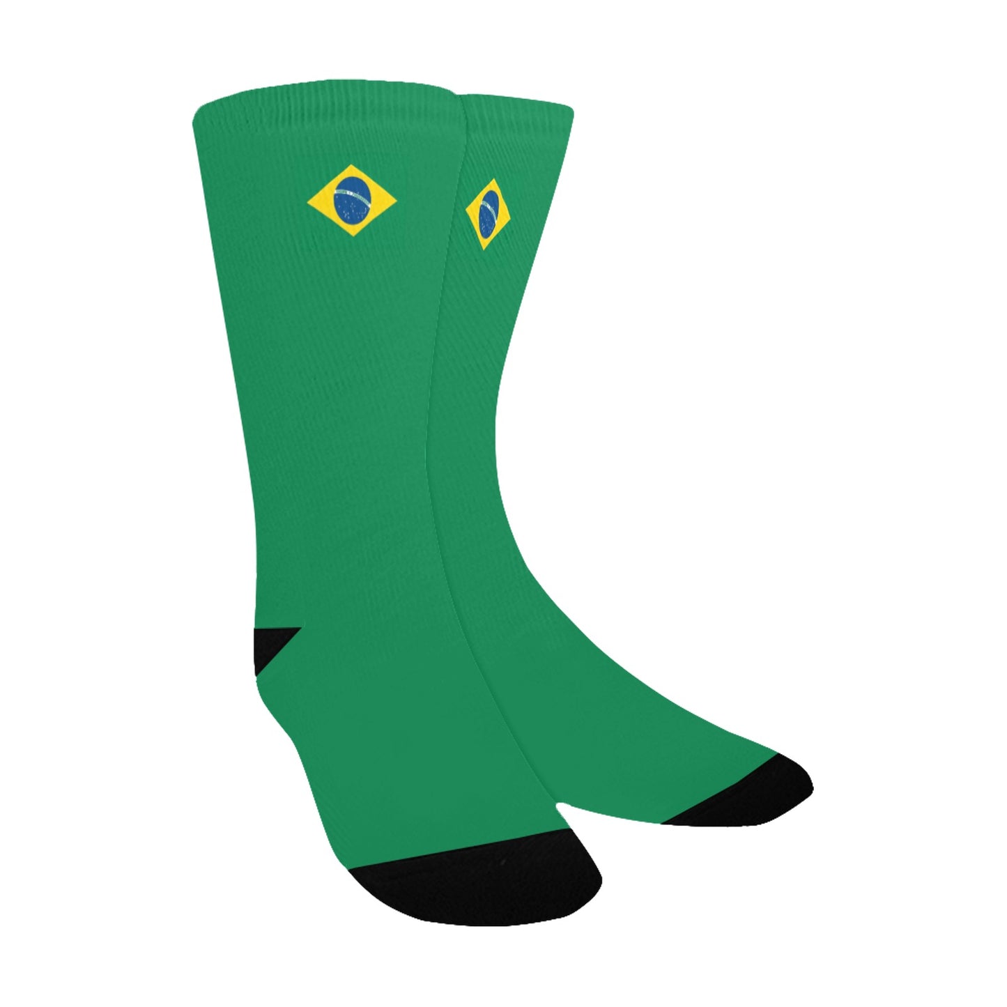 Brazil Flag Inspired Kid's Custom Socks (Made in the USA)