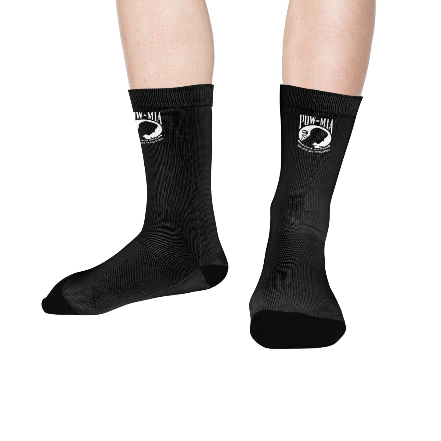 POW/MIA Flag Inspired Crew Socks | Ships from USA