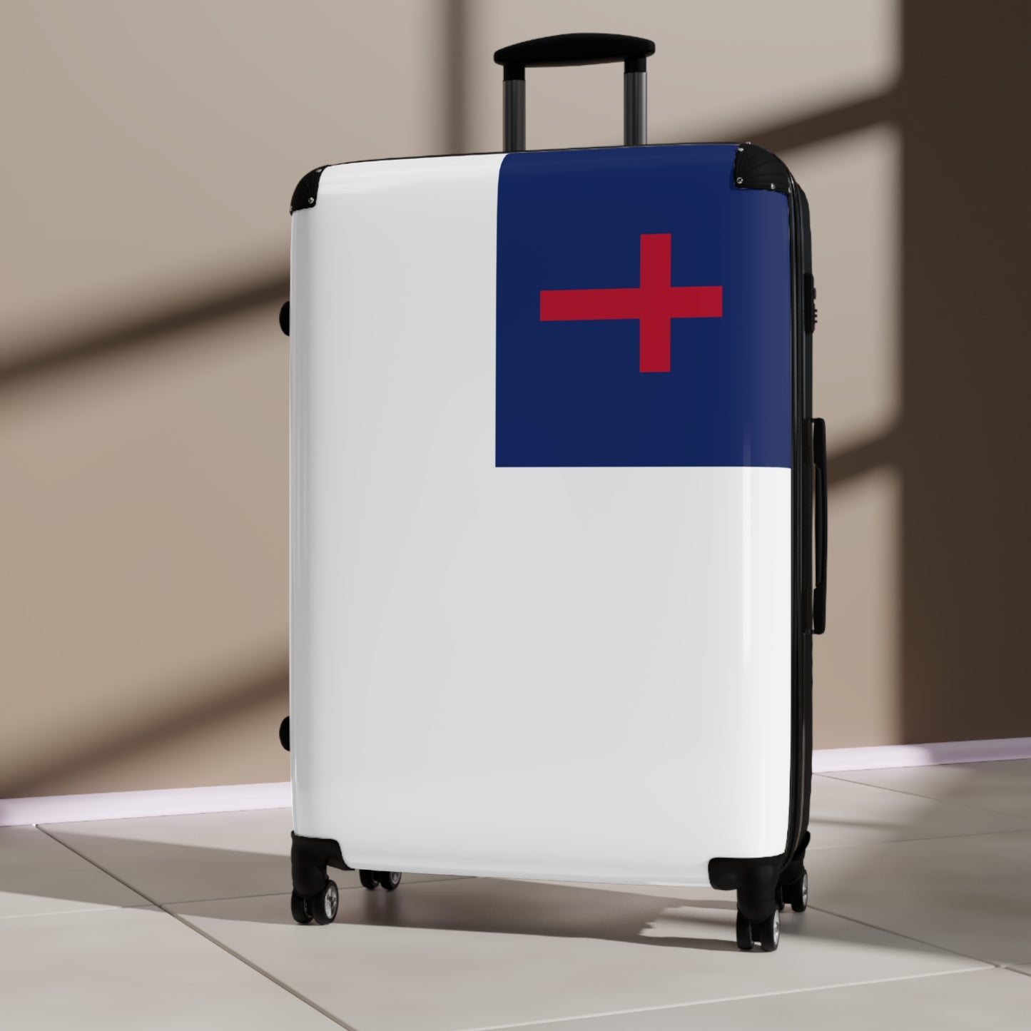Christian Flag Inspired Suitcase