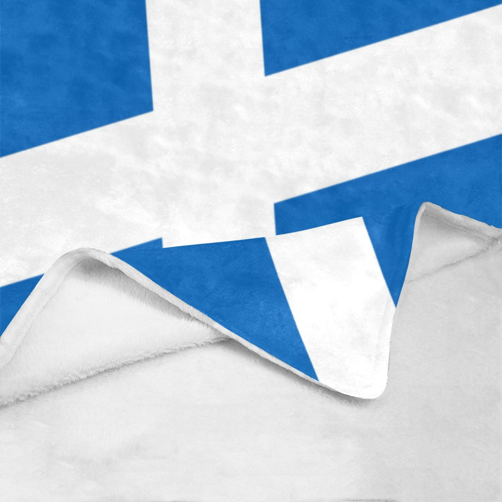 Fleece blanket featuring Scotland flag, by Luv My Flag.