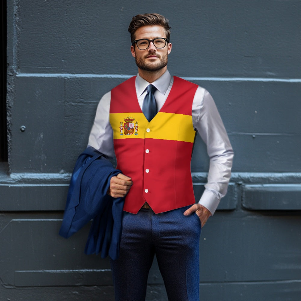 Spain Flag Suit vest jacket