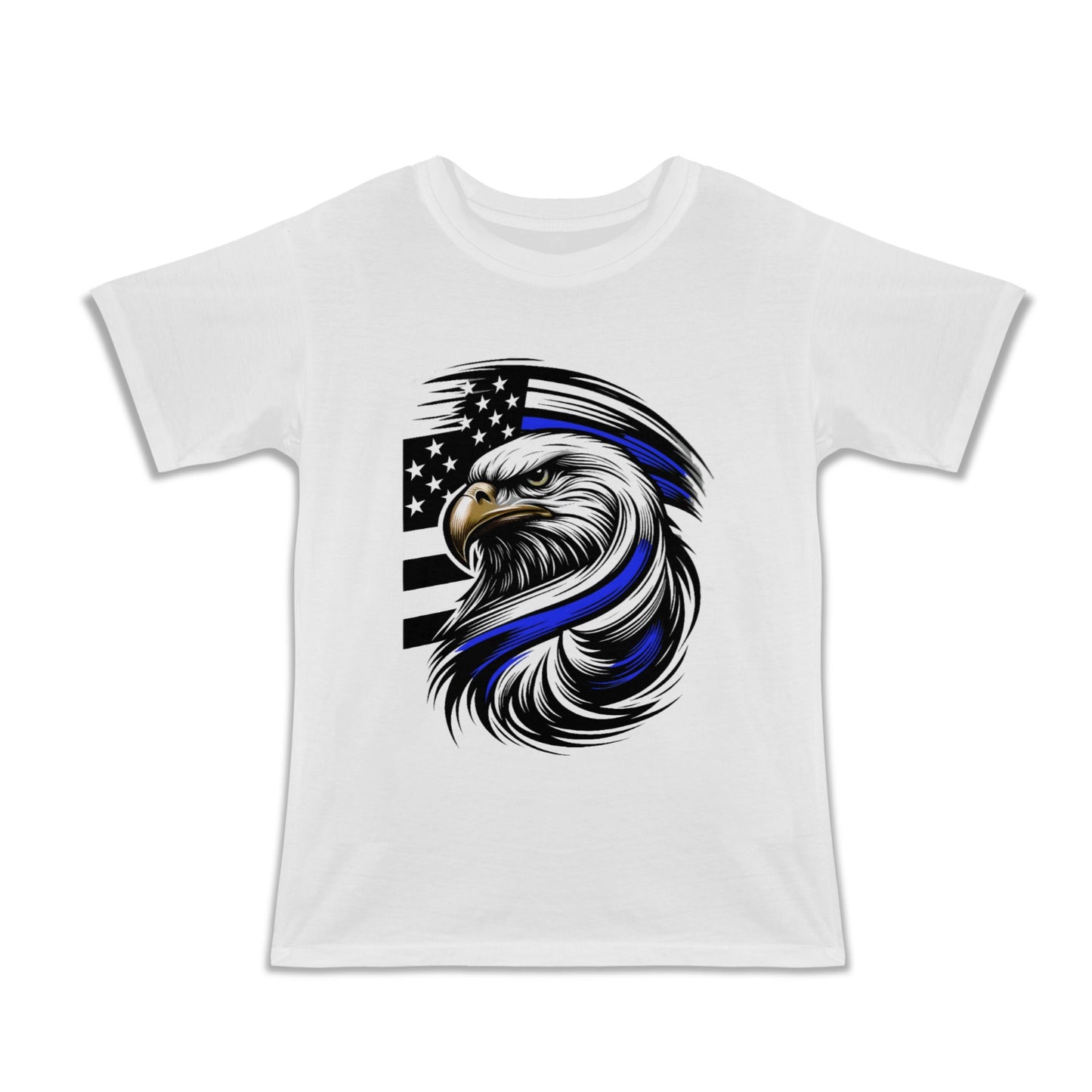 Thin Blue Line Flag Eagle Girls T-Shirt Made in the USA