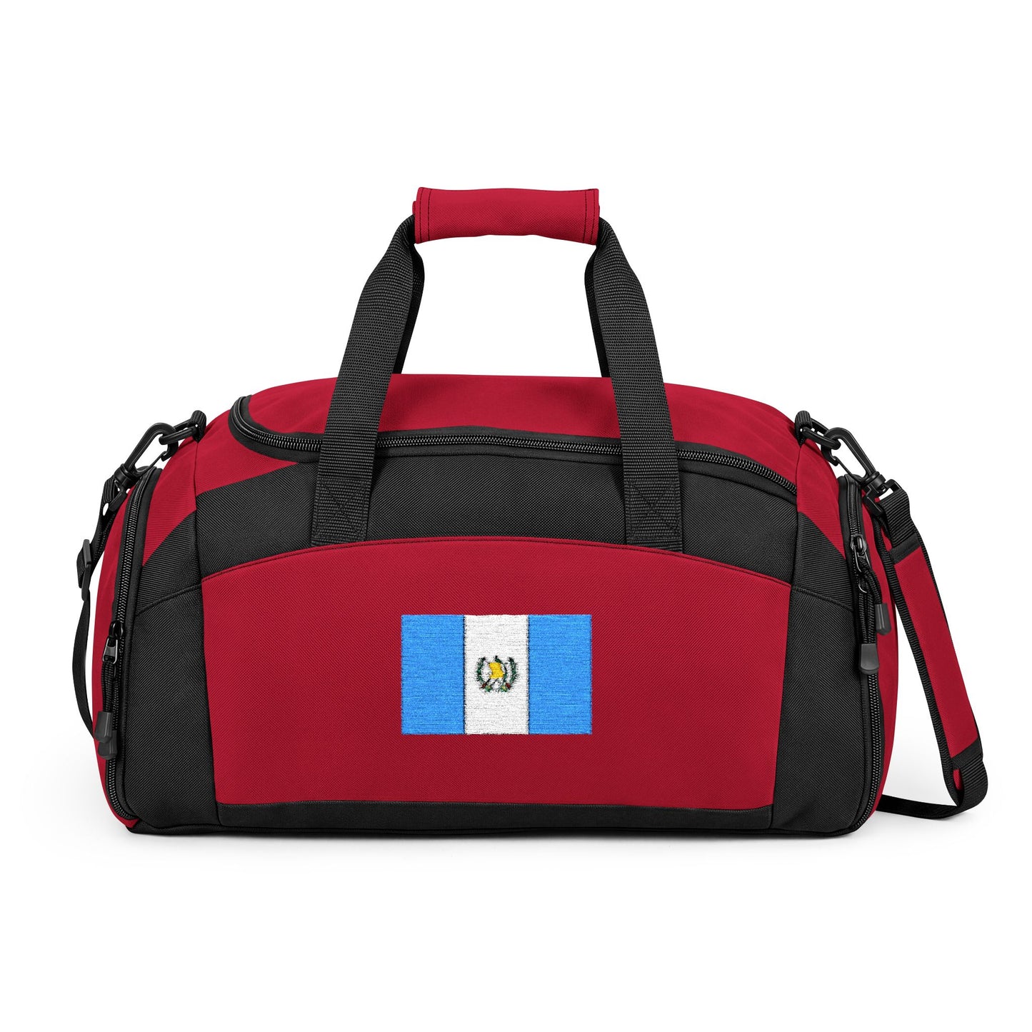 Guatemala Flag Gym Bag — Black Duffle with Embroidered Guatemala Flag