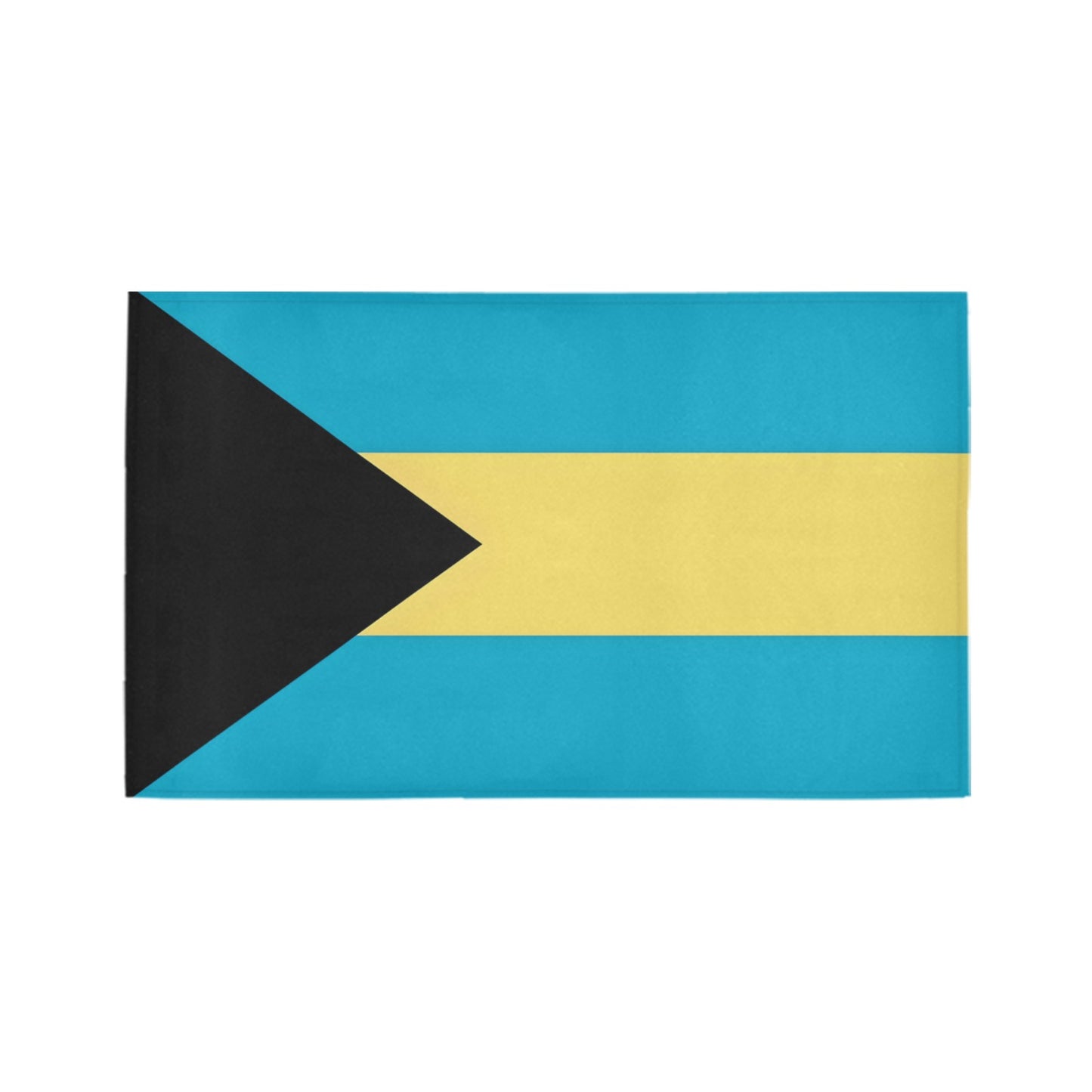 Bahamas Flag Inspired Doormat 30" x 18" (Sponge Material)