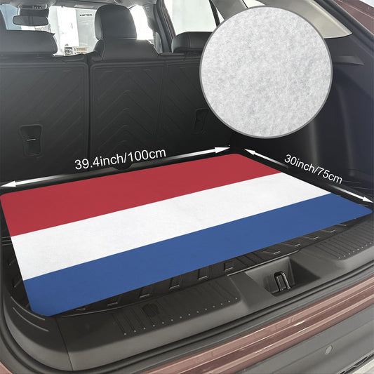 Netherlands Flag Inspired Car Trunk Mat 100 × 75 cm / 39.4 × 30 in Printed in the USA