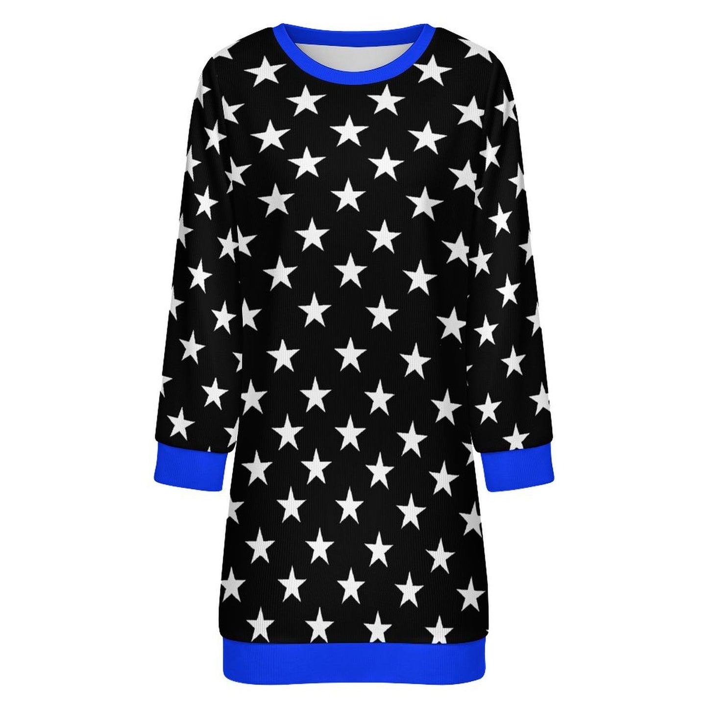 Thin Blue Line Flag Inspired Sweater Dress