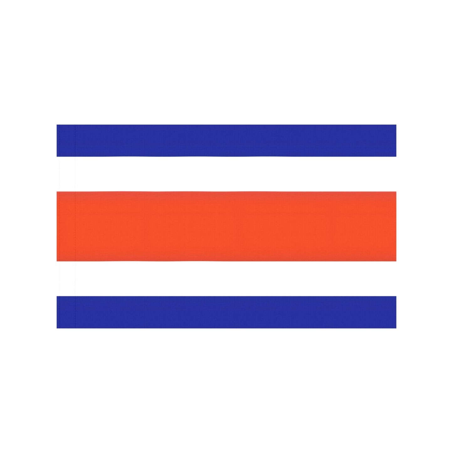 "Luv My Flag's blue, white, and orange striped design."