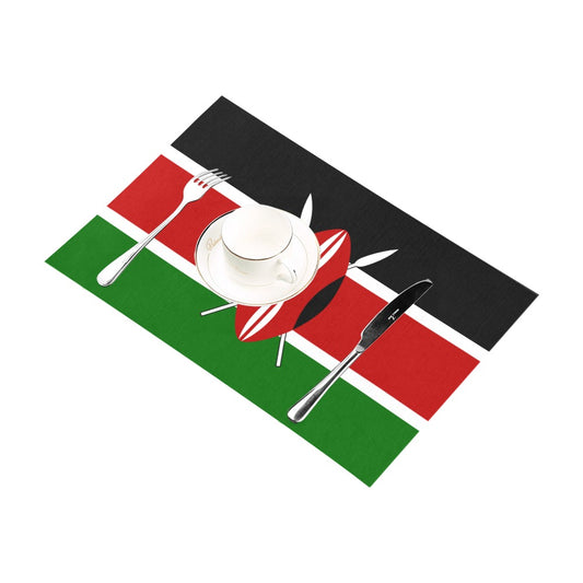 Kenya Flag Placemats 12" x 18" (Set of 6)