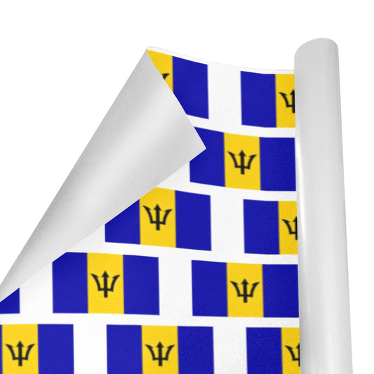 Barbados Flag Inspired Custom Gift Wrapping Paper 58"x 22.5" (4 Rolls)
