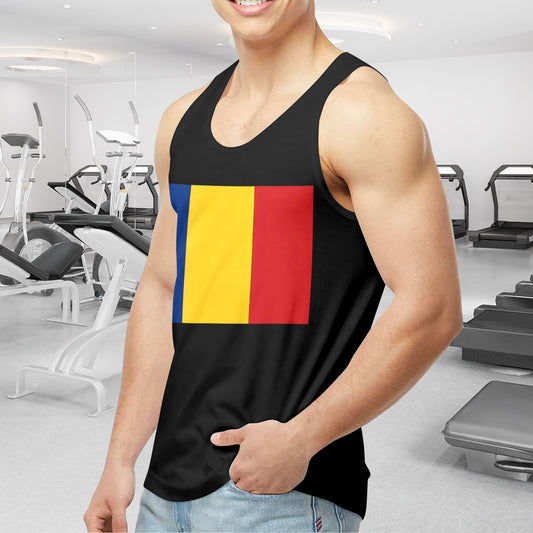 Romania Flag Men's Tank Top (Front Printing) | Ships from USA