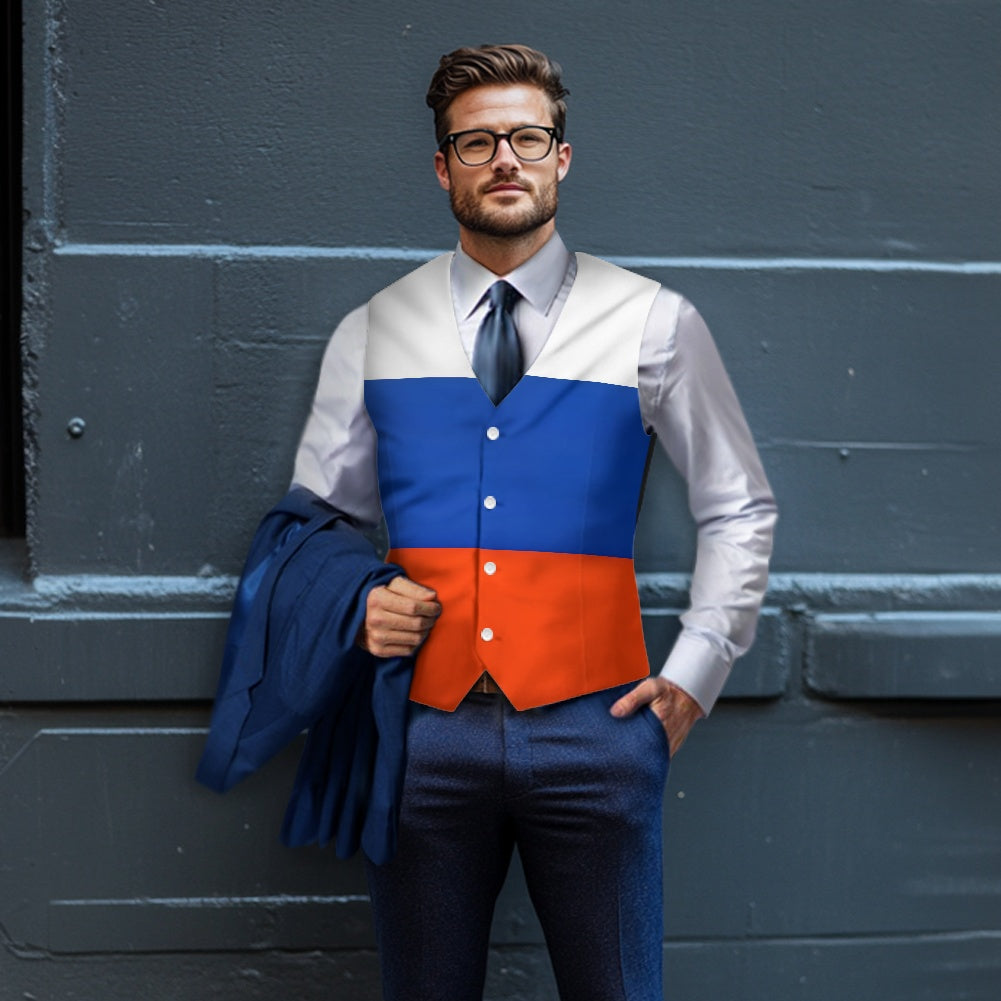 Russia Flag Suit vest jacket