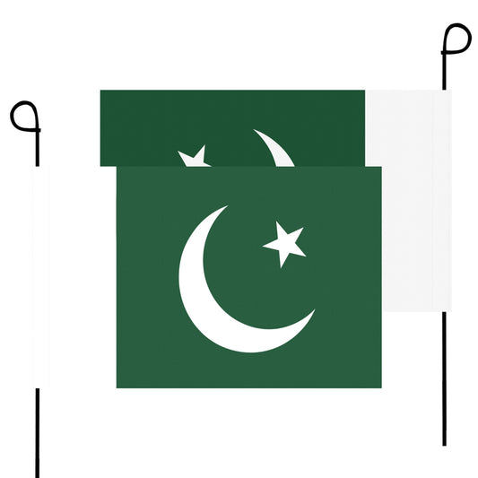 Two green flags with crescent, star from Luv My Flag.