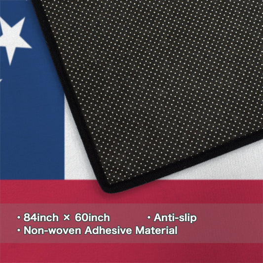 Confederate States Flag Inspired 84x60 Inch Area Rug with Black Binding (Made in the USA)