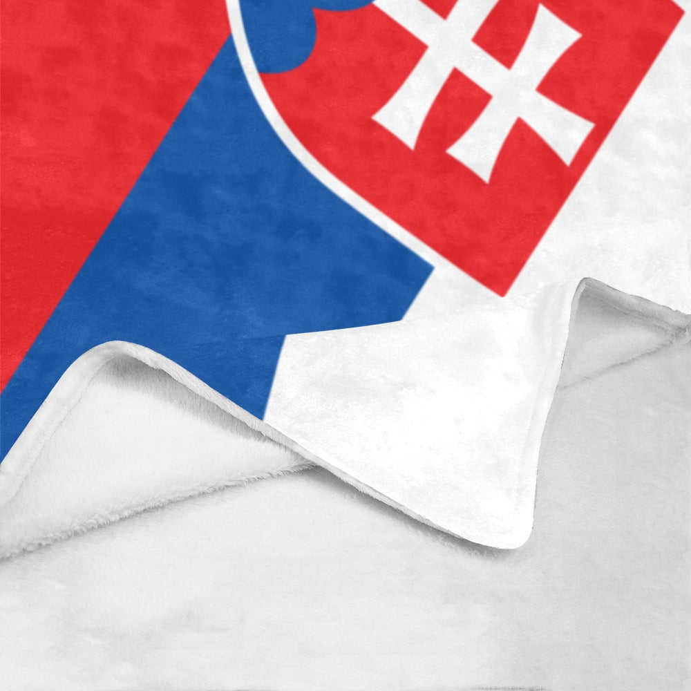 Soft blanket featuring Slovakia flag design by Luv My Flag.