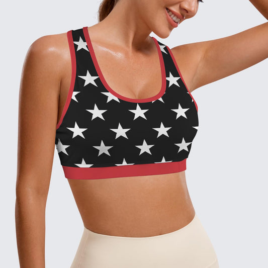 Thin Red Line Flag Racerback Sports Bra