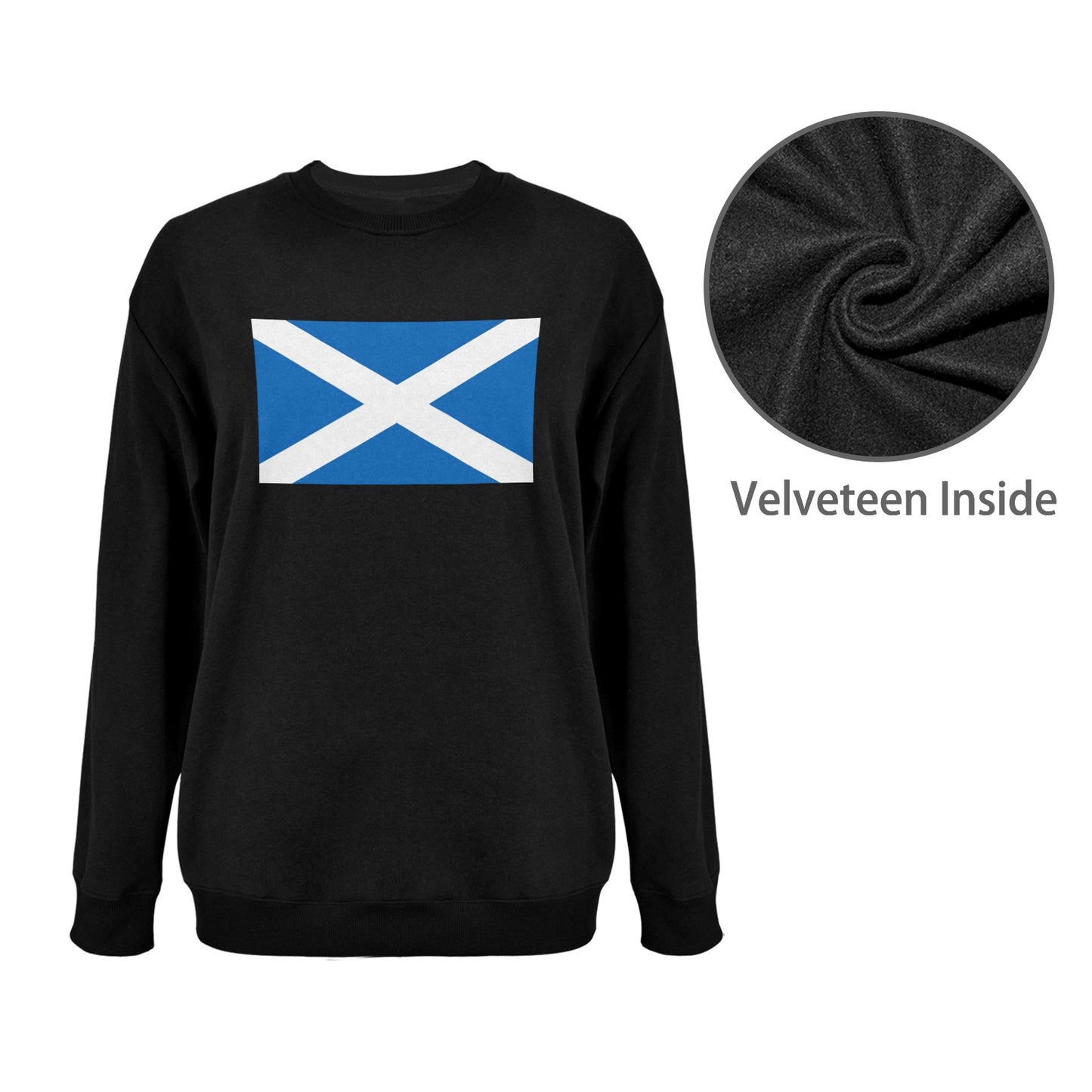 Scotland Flag Unisex Fleece Sweatshirt (Made in the USA)