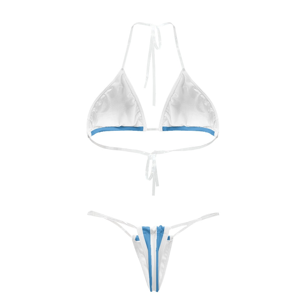 Guatemala Flag Inspired Transparent string bikini