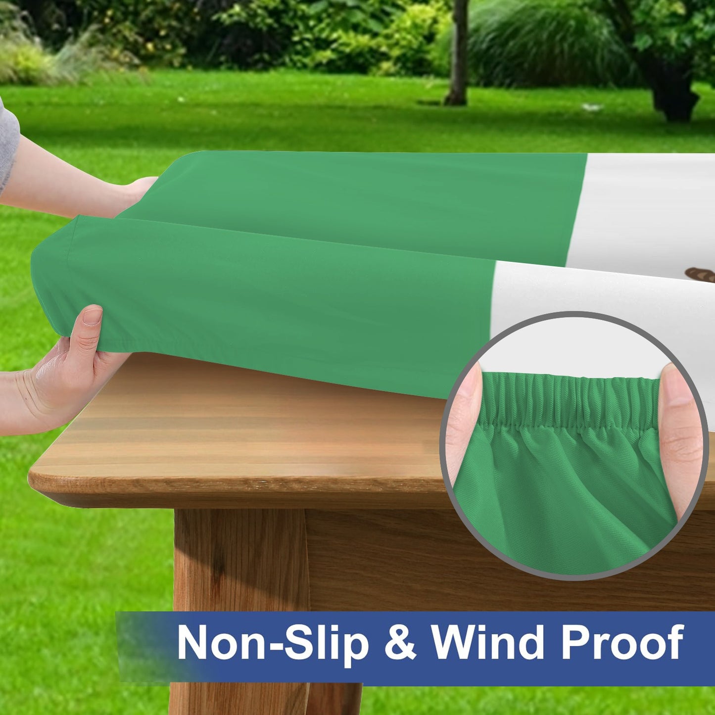 Mexico Flag Inspired Picnic Table Cover (72" x 30") (Made in the USA)