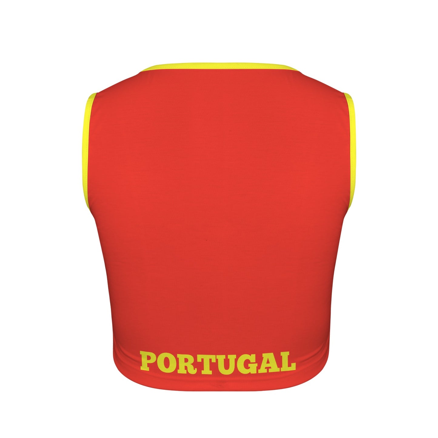 Portugal Flag Inspired Square Neck Crop Tank Tops