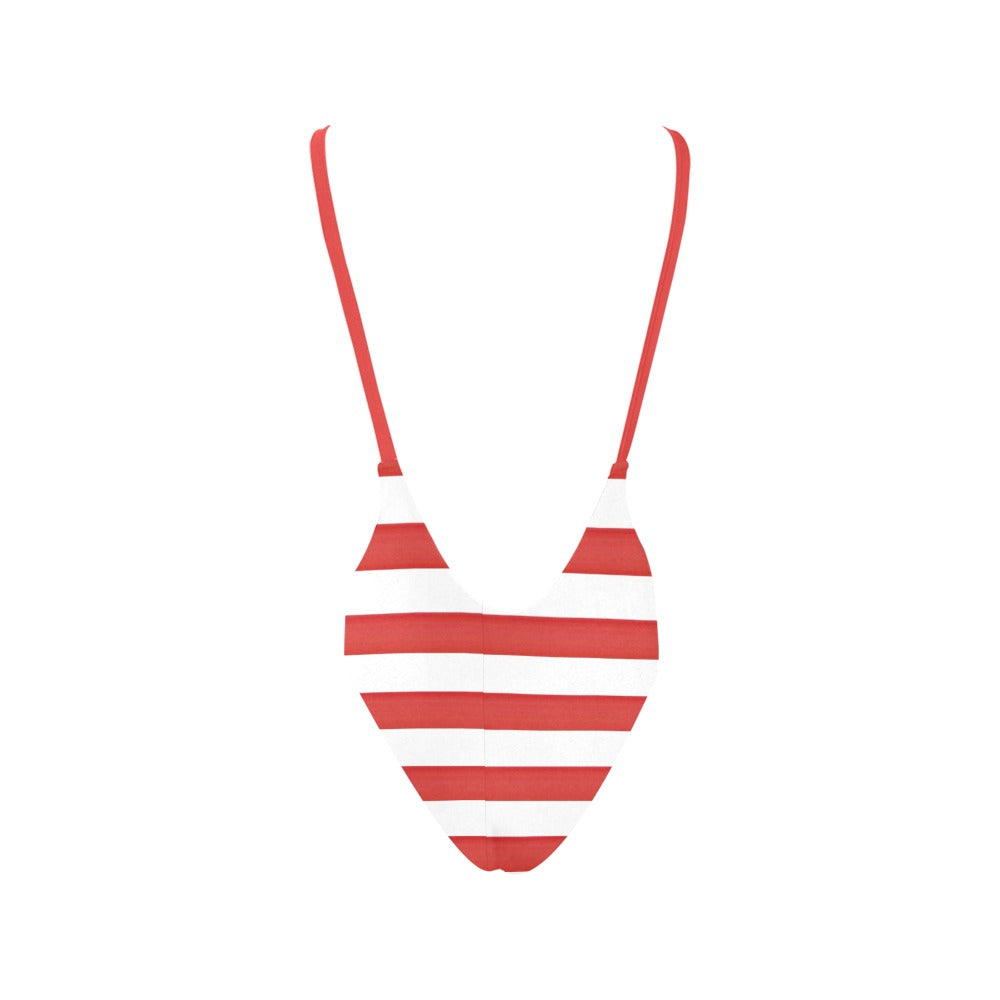 USA/American Flag Inspired Women’s Backless One-Piece Swimsuit
