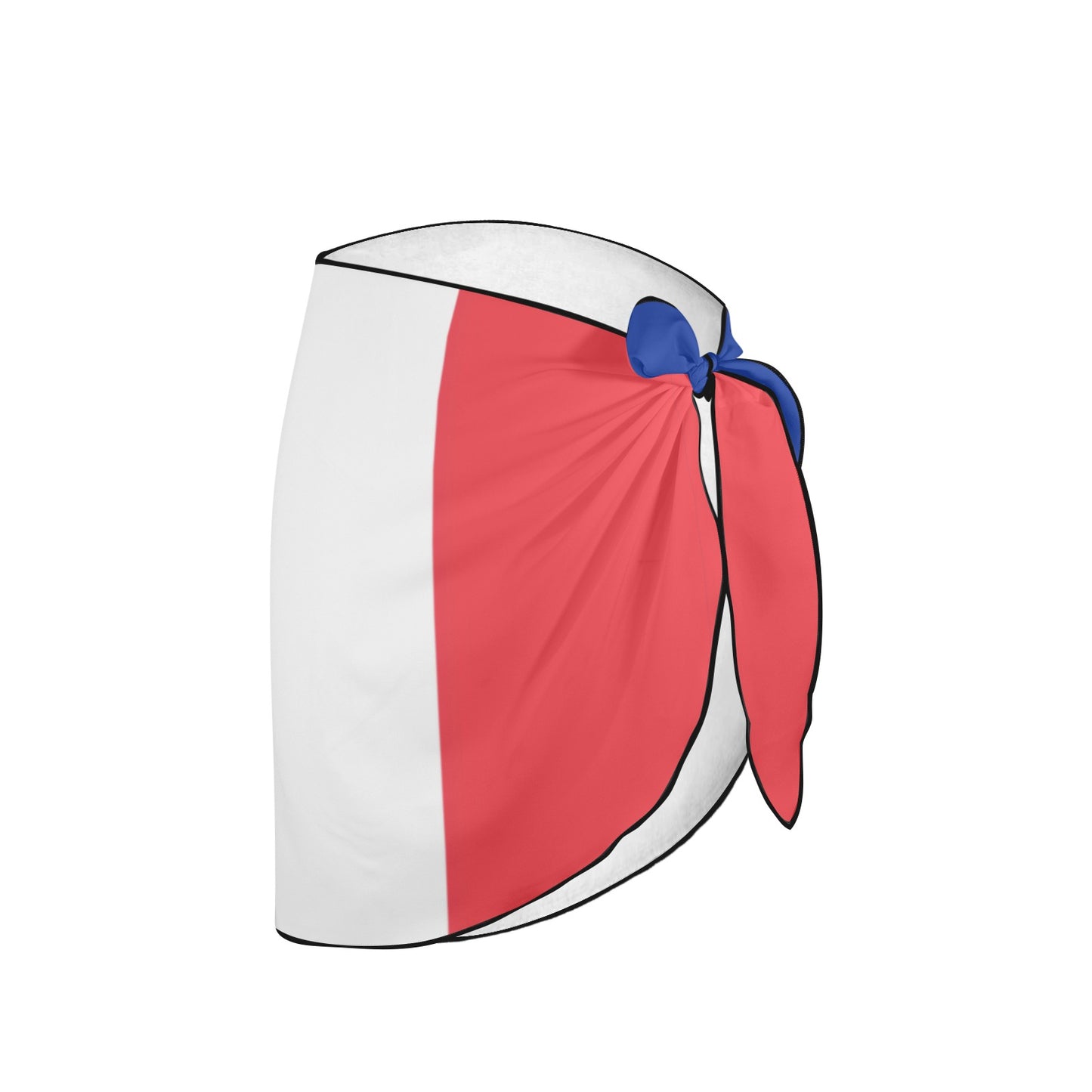 "Luv My Flag wrap skirt, red, white, and blue."