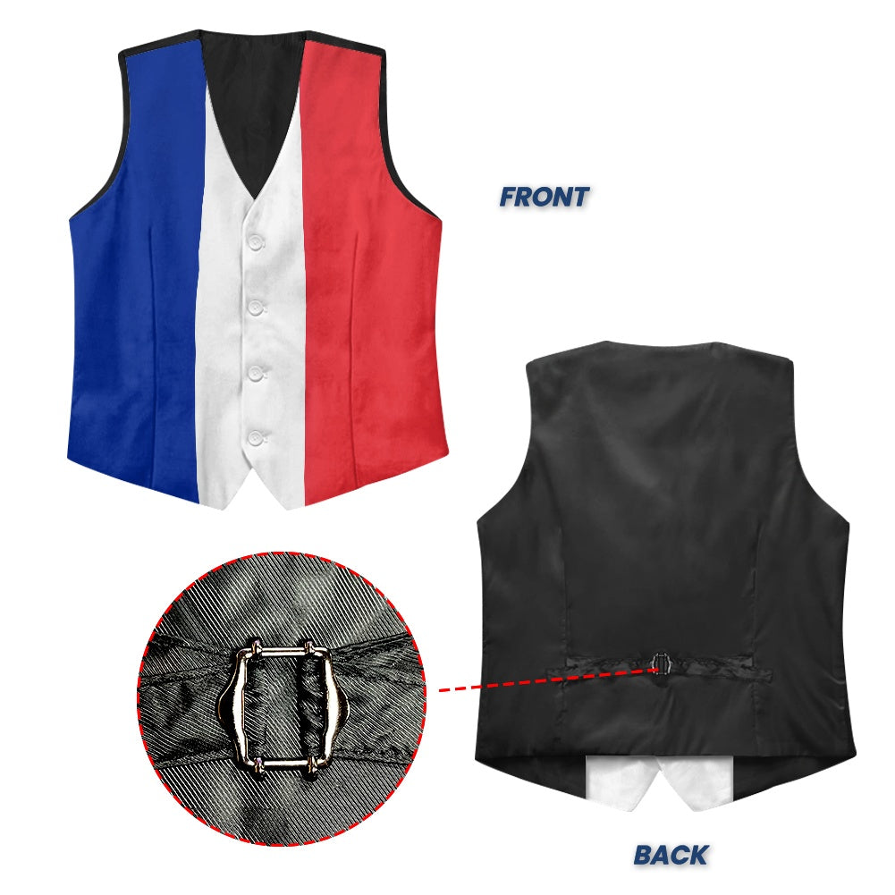 France Flag Suit vest jacket