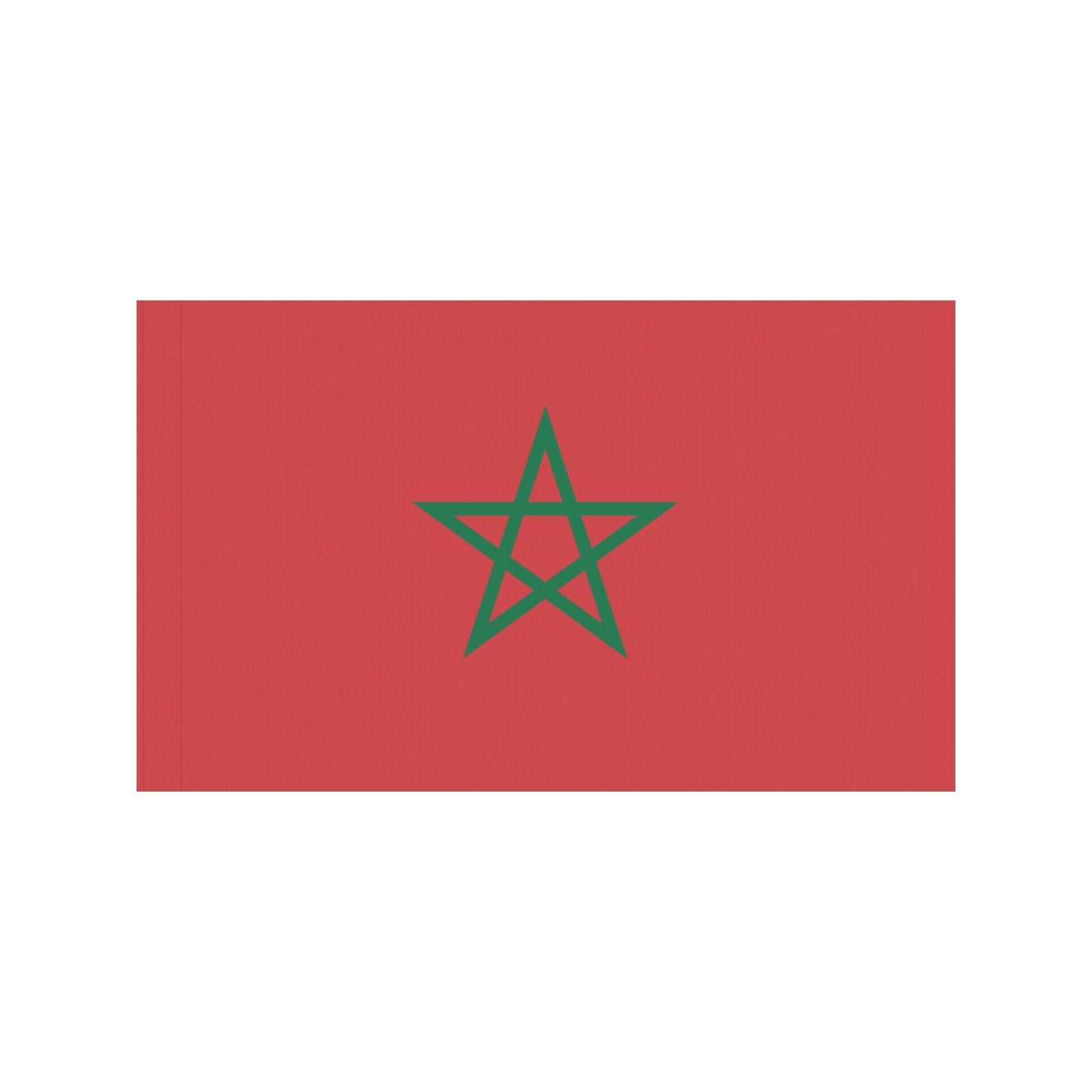 Red flag with green star by Luv My Flag.