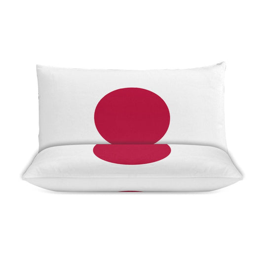 Japan Flag Inspired 3-Piece Bedding Set (1 Duvet Cover + 2 Pillow Shams) – 102"×90"