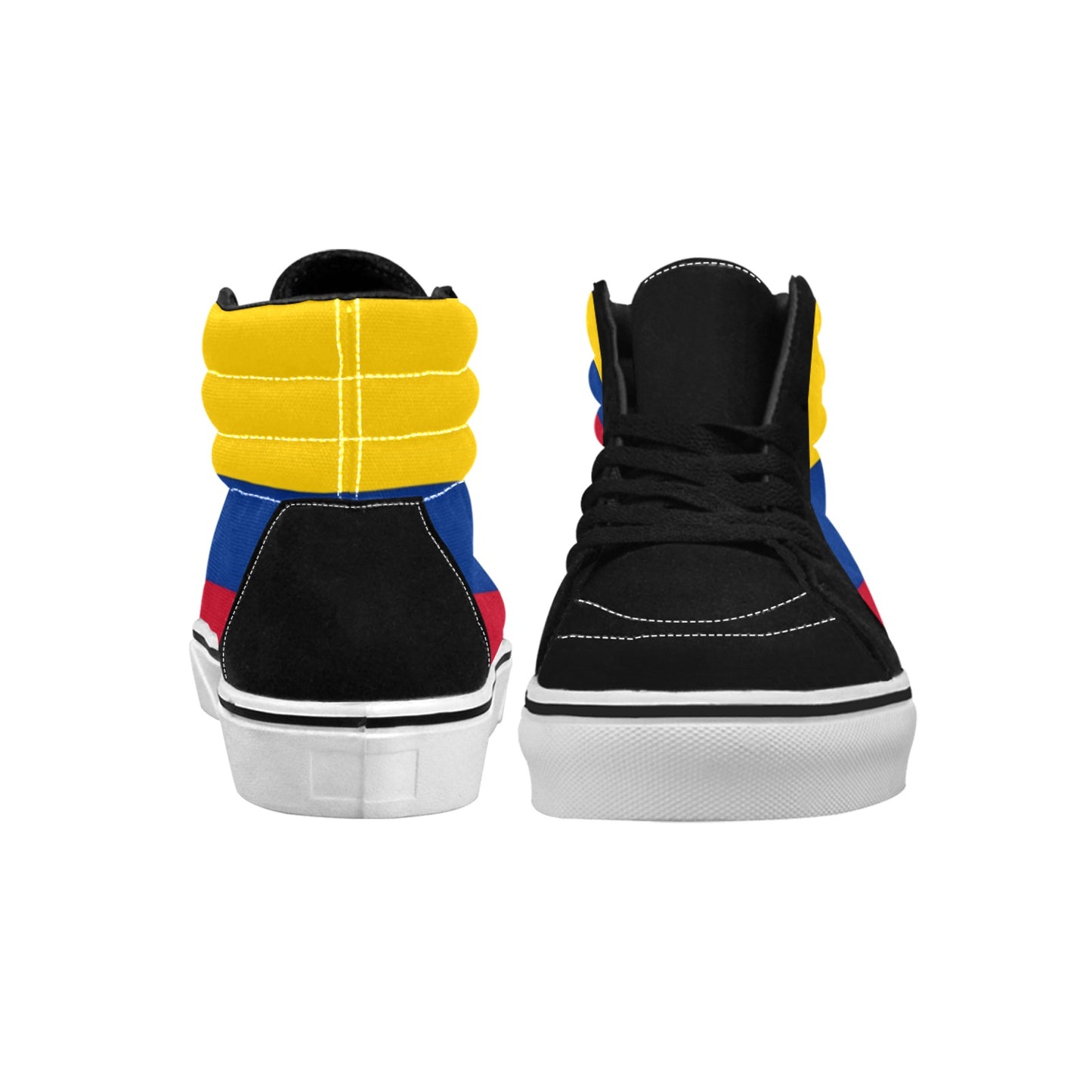 Colombia Flag Inspired Women's High Top Canvas Shoes