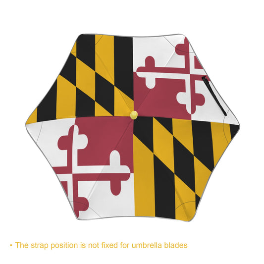 Maryland Flag Inspired Kids Safe Round Corner Umbrella
