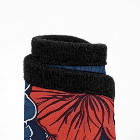 USA/American Flag Inspired Hawaiian Floral Pattern Car Floor Mats(4pcs)