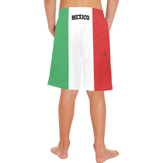 Mexico Flag Inspired Boys Beach Shorts
