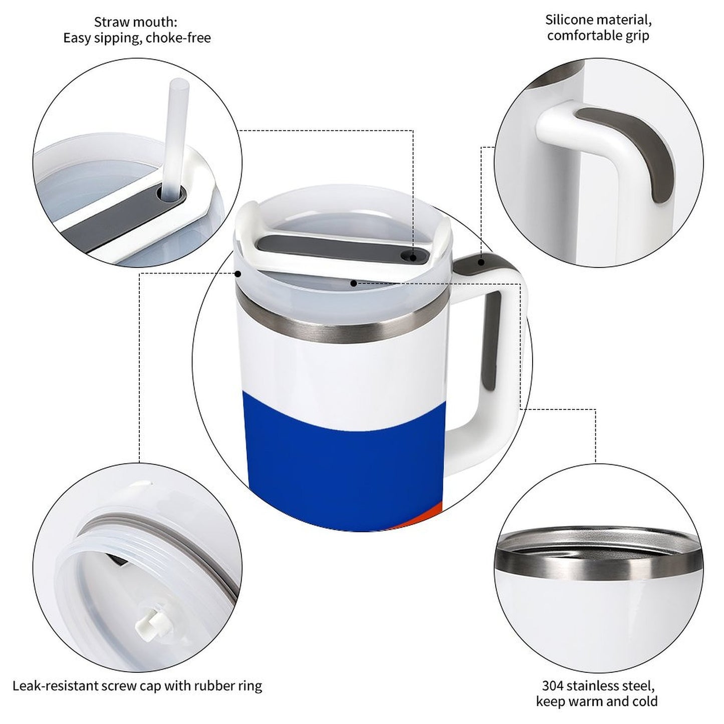 Russia Flag 40 oz Stainless Steel Tumbler - Proudly Made in USA