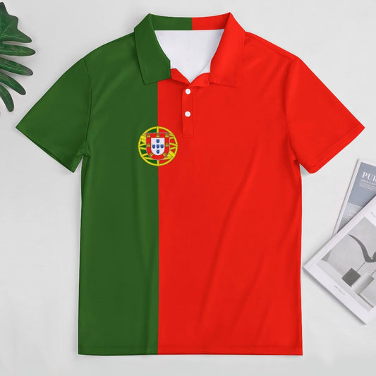 Portugal Flag Inspired Women's Straight Fit Polo Shirt