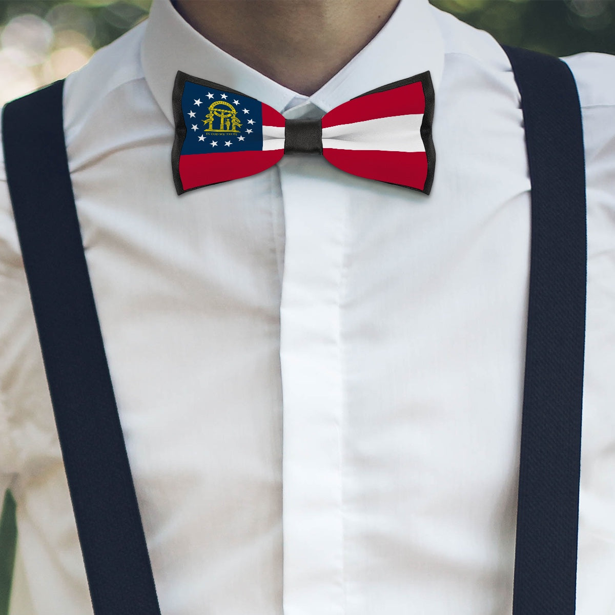 Georgia Flag Inspired Bow Tie – Look Sharp, Show your Columbian Pride