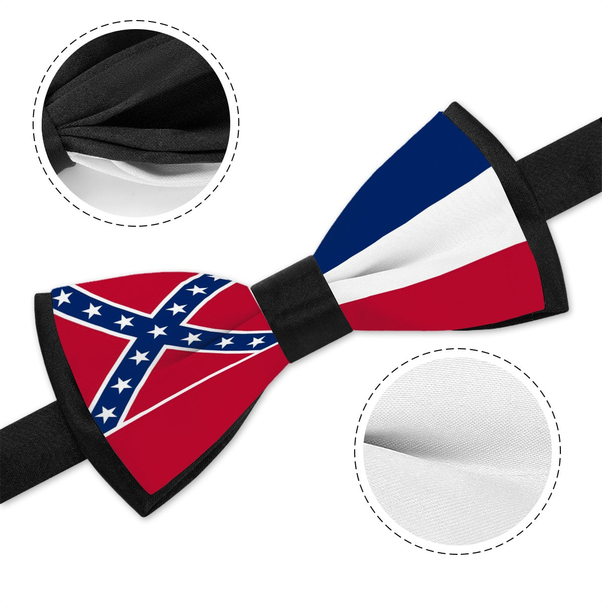 Mississippi Flag (retired) Inspired Bow Tie – Look Sharp, Show your Columbian Pride