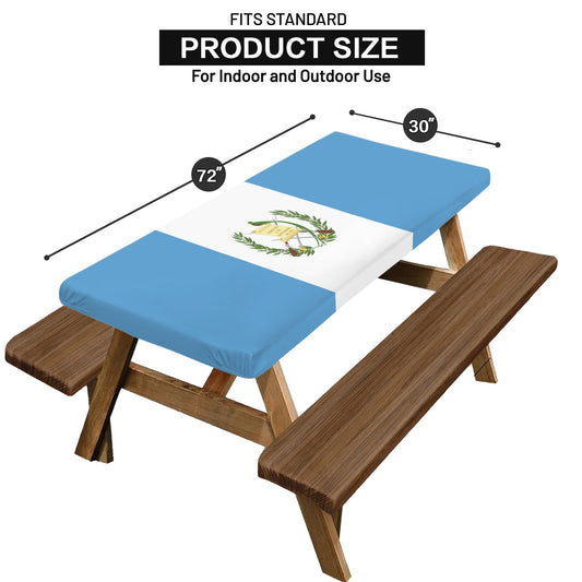 Guatamala Flag Picnic Table Cover (72" x 30") (Made in the USA)