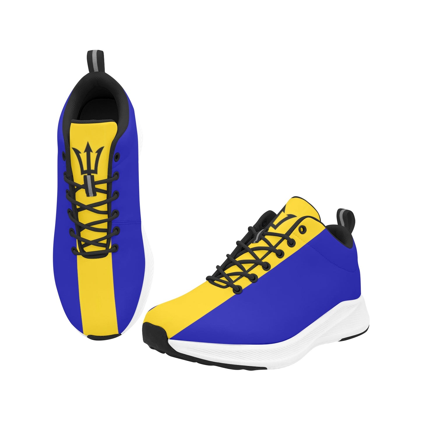 Barbados Flag Inspired (black) Men's Alpha Running Shoes