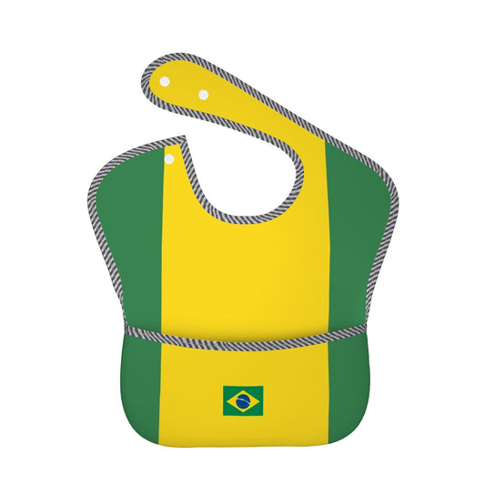 Brazil Flag Inspired Baby Bib